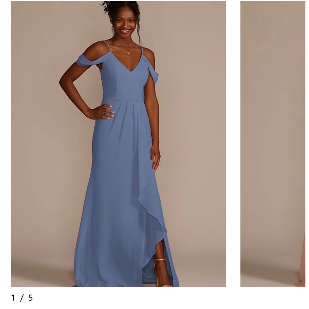David’s Bridal bridesmaids dress - size small - steel blue